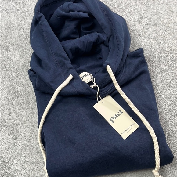 Pact Tops - NEW Pact M Womens Maritime Navy Hoodie‎ Unisex One-for-All Hoodie